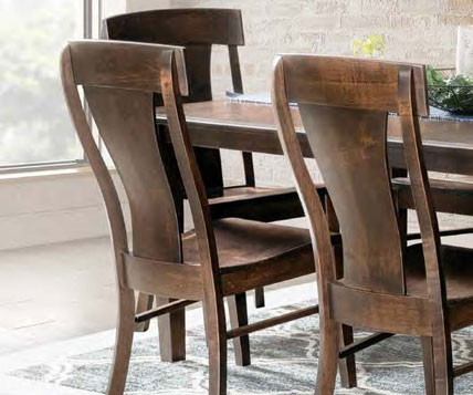 FN wooden chairs and table